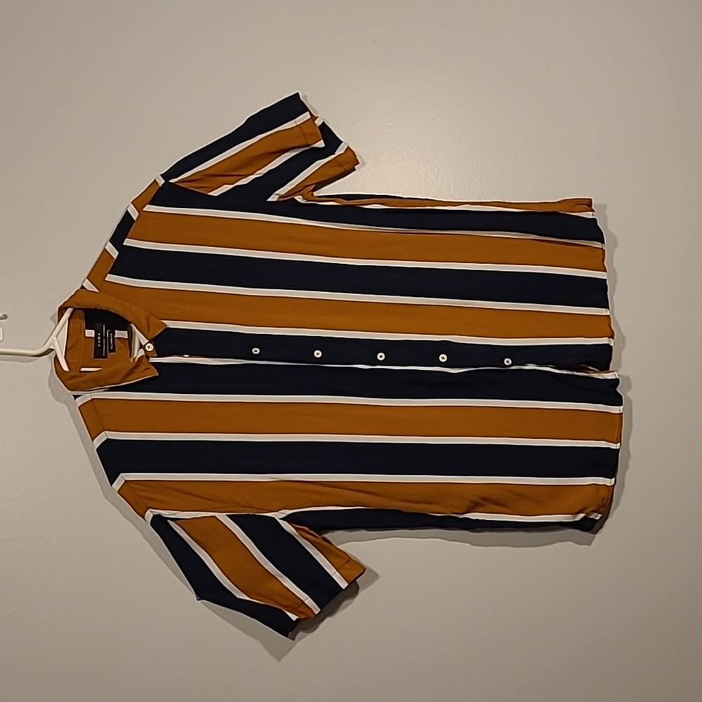 Zara. Men's striped button up shirt